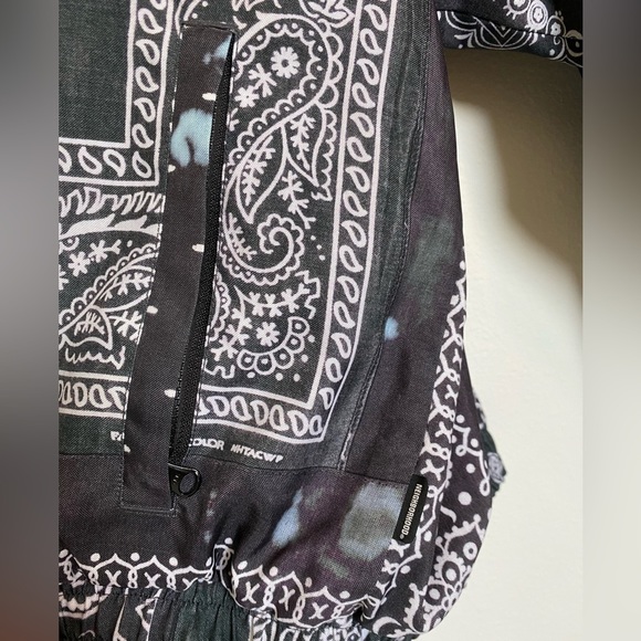 Neighborhood Jacket Bandana Oversized Japan Designer Chopped Track Black Mens - Picture 9 of 15